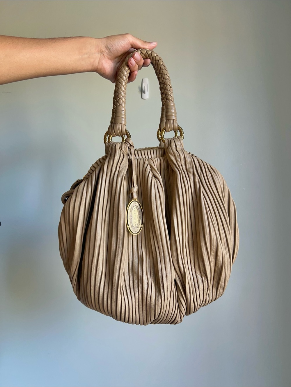 Elie Tahari Genuine leather slouch handbag